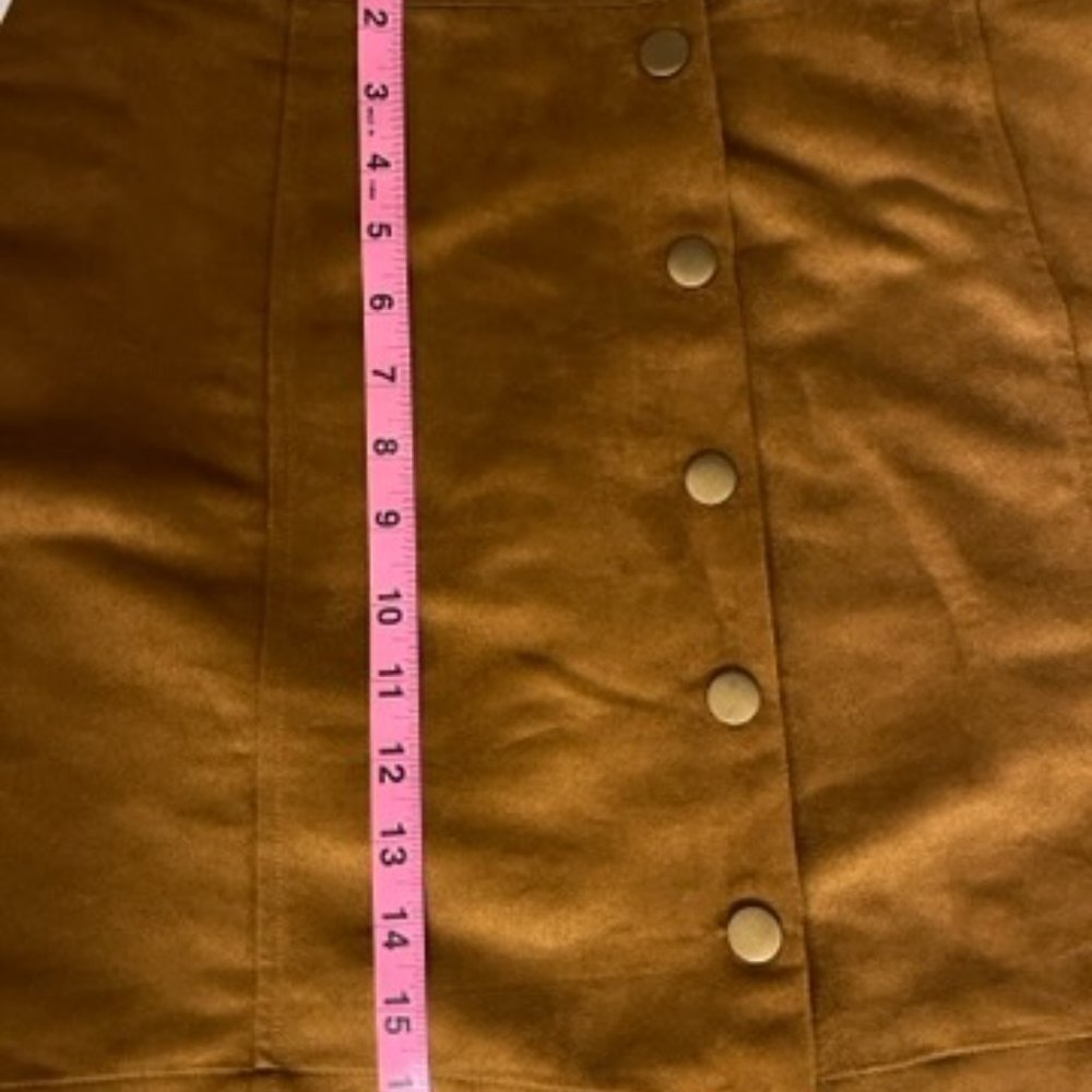 Old Navy Faux Suede Brown Skirt - Size 10 Great Condition - Picture 6 of 11